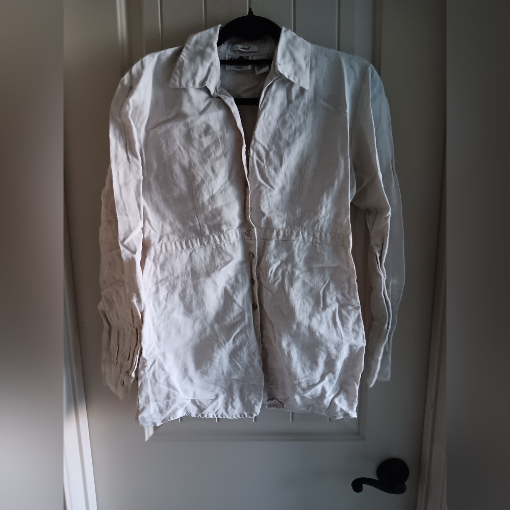 White Button-Up Linen shirt